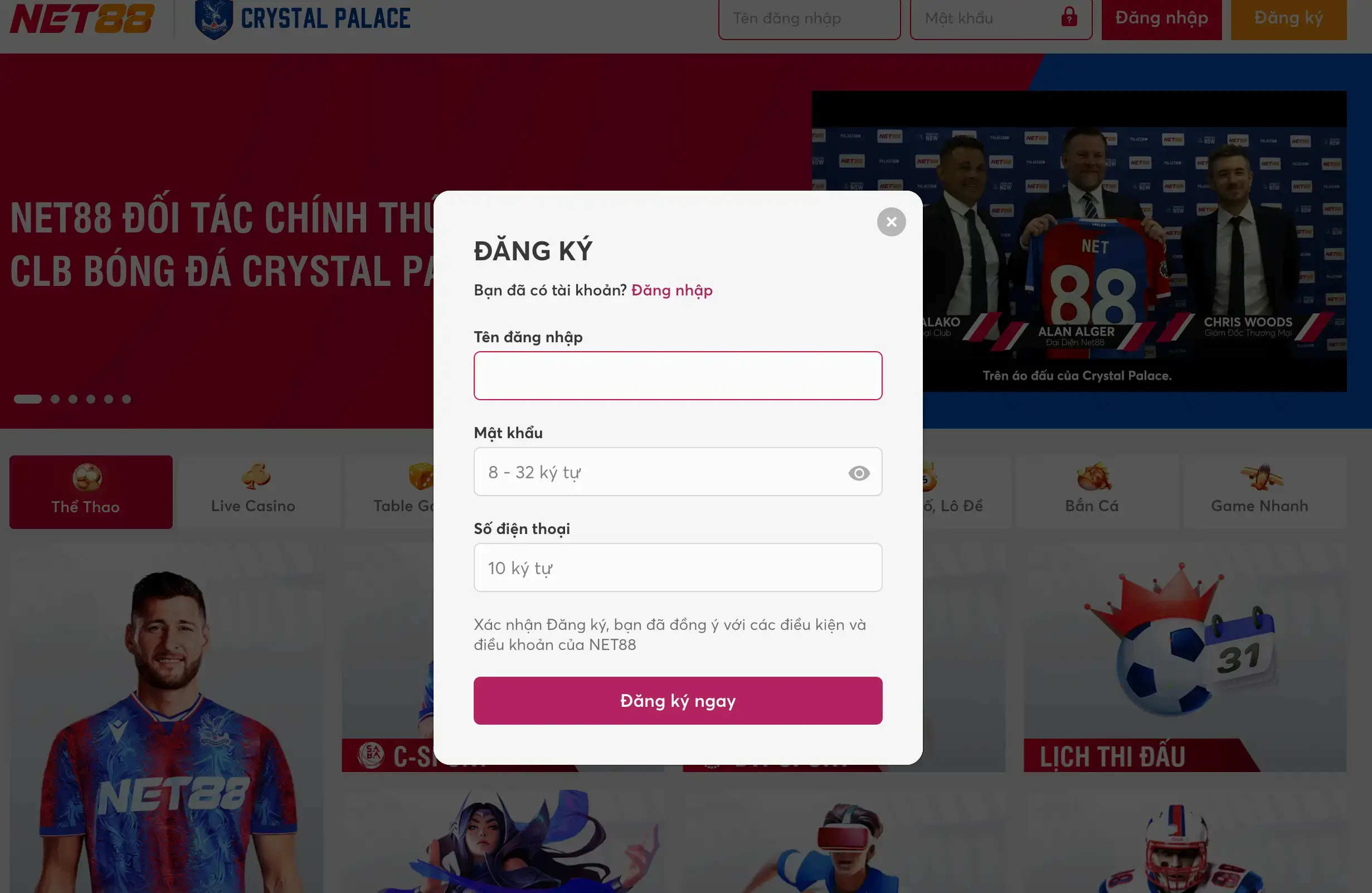 NET88 🏆〖NET 88〗- Đăng Nhập Nhà Cái NET88 MAKETOKEN.IO 30 Click chọn đăng ký tài khoản